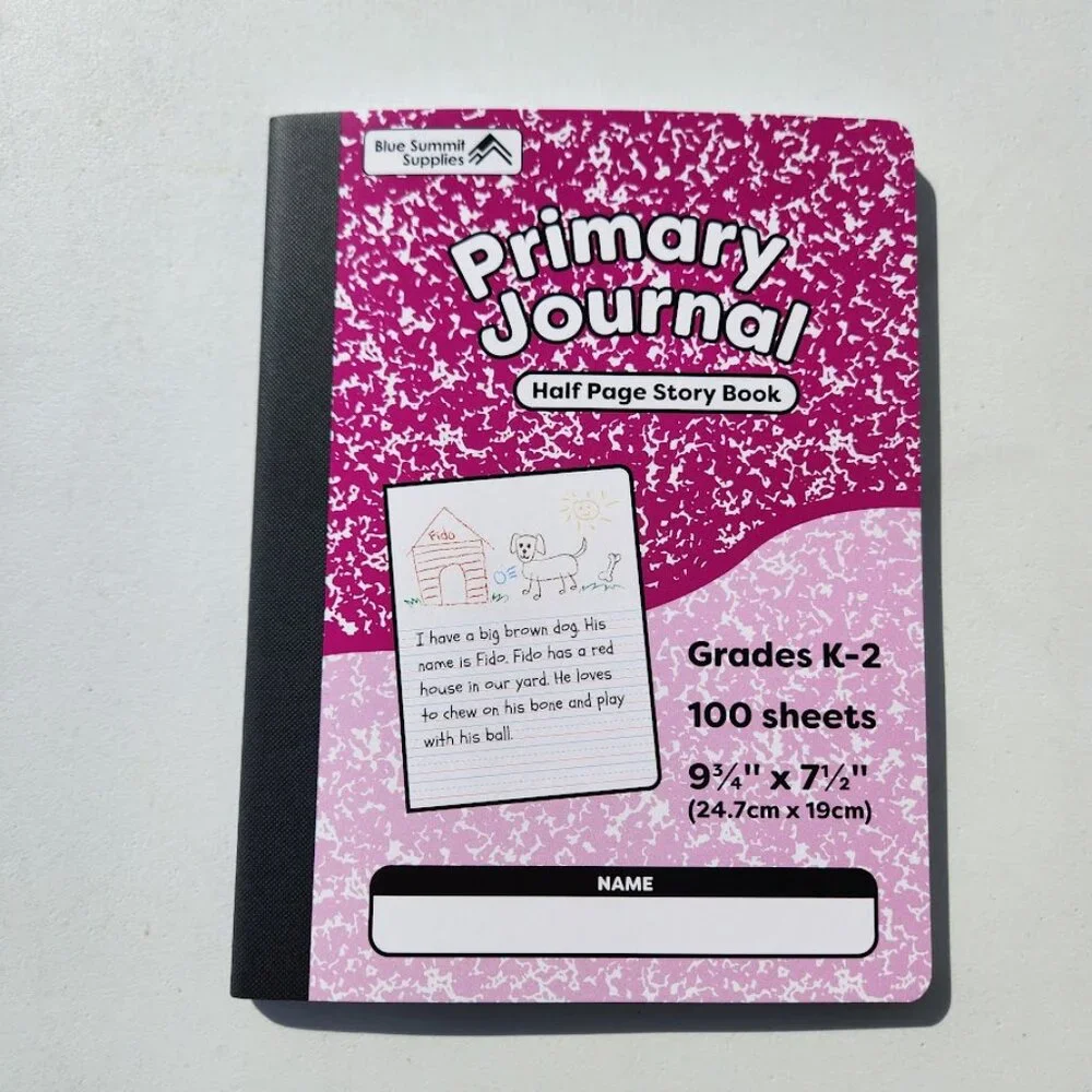 2X Primary Composition Notebook Grades K-2 Primary Journal Grades Writing Drawin